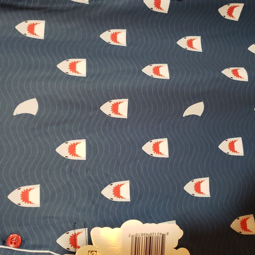 RSVLTS "Chomp" Shark Print All-Day Polo Large. Nwt. Breakfast Balls - Picture 8 of 9
